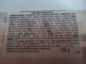 Test czekolad z Biedronki Orzechowo mleczno karmelowa