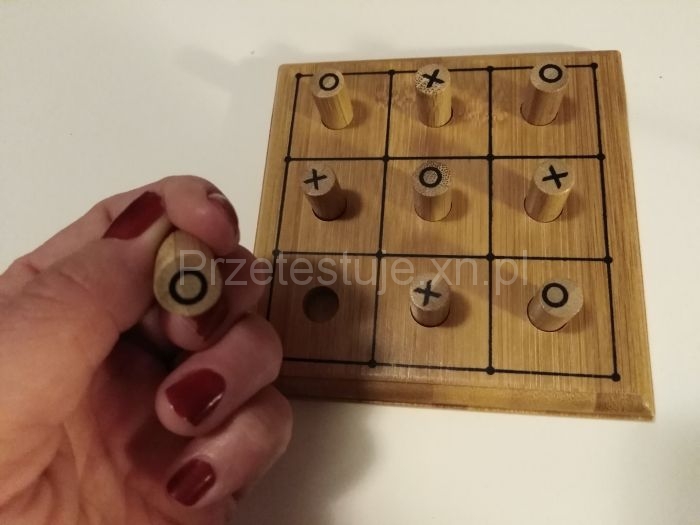 Drewniana gra kółko i krzyżyk elefun 3