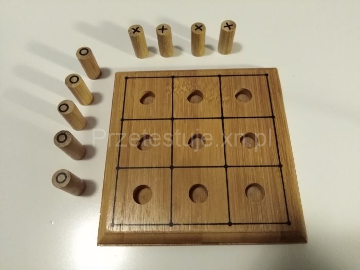 Drewniana gra kółko i krzyżyk elefun 4